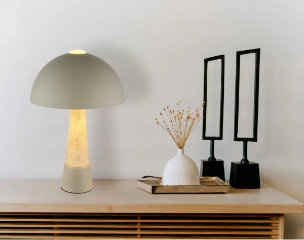 Globo 51070110 - Stolní lampa PAULIN 1xE27ILLU/40W/230V šedá