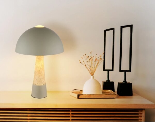 Globo 51070110 - Stolní lampa PAULIN 1xE27ILLU/40W/230V šedá