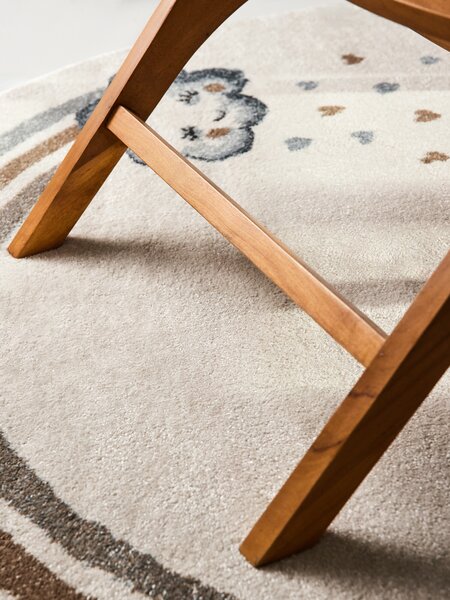 Villeroy & Boch, Dětský kusový koberec Villeroy & Boch Boho Kids 106304 Cream Multicolor kruh, 160x160 (průměr) kruh, bílá, vícebarevná, dětský pokoj