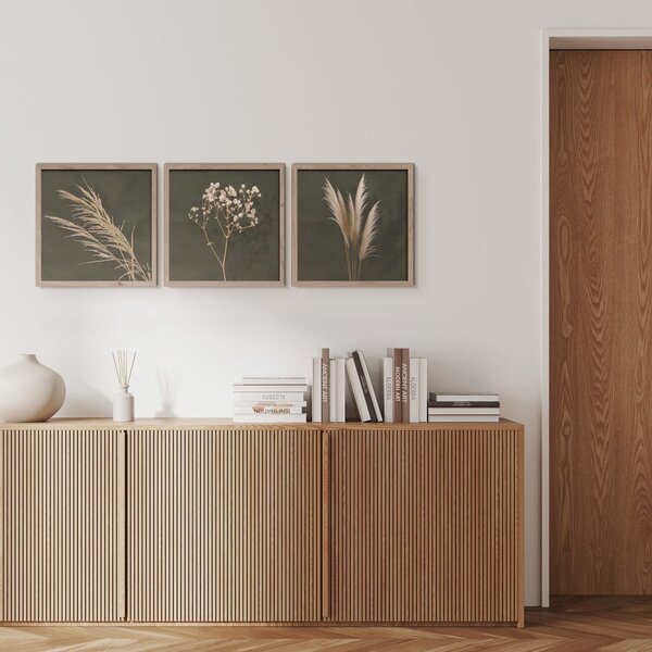 Obrazy v sadě 3 ks 30x30 cm Pampas – Styler