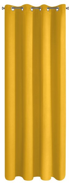 ZATEMŇOVACÍ ZÁVĚS NA KROUŽCÍCH LOGAN 135X250 CM HOŘČICOVÁ