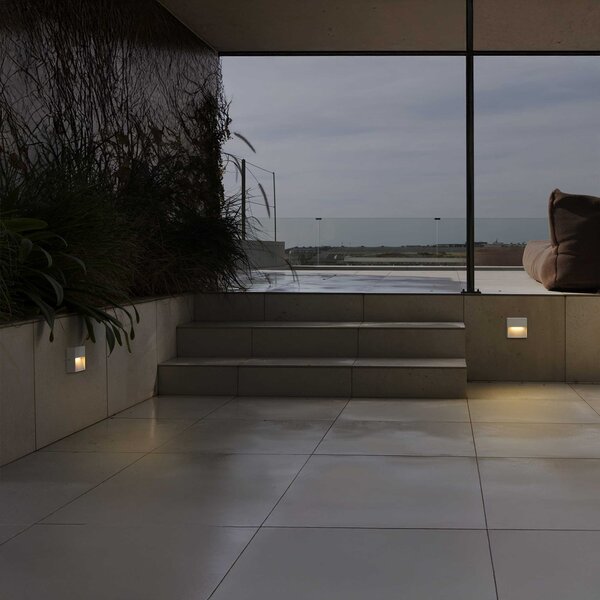 Faro Dune LED čtvercové nástěnné venkovní svítidlo IP65 Bílá