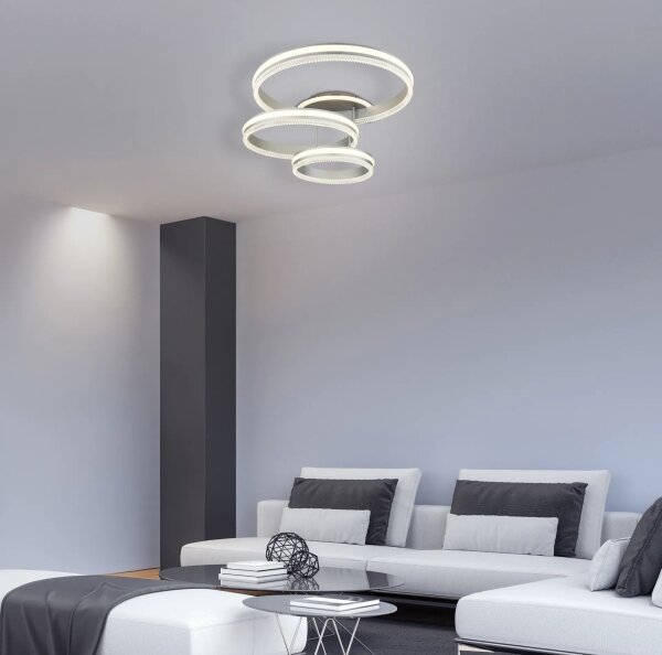 Globo 67377-72 - LED Stm stropní svítidlo FRANCINE LED/72W/230V stříbrná+DO