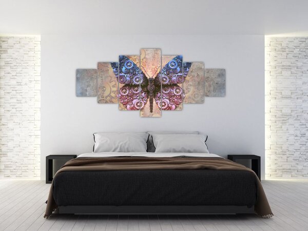 Obraz - Steampunk motýl (210x100 cm)