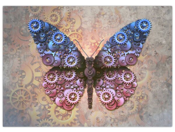 Obraz - Steampunk motýl (70x50 cm)