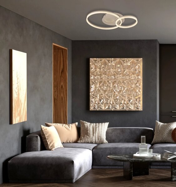 Globo 48480-30 - LED Stropní svítidlo SANFORD LED/30W/230V 3000K 70x50 cm béžová