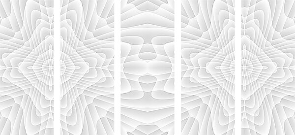 5-dílný obraz s kaleidoskopovým vzorem
