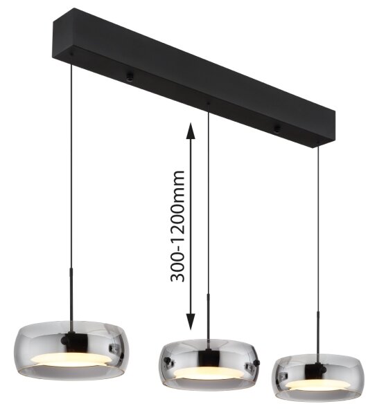 Globo 16058-3 - LED Lustr na lanku LIVION LED/30W/230V 3000K