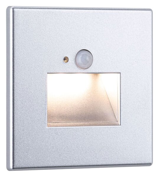P 93134 LED vestavné svítidlo do zdi Edge Quadro hranaté se senzorem 8x8cm 1,2W 230V 2700K matný chrom - PAULMANN