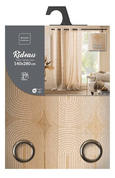 Béžový závěs 140x280 cm Ondine – douceur d'intérieur