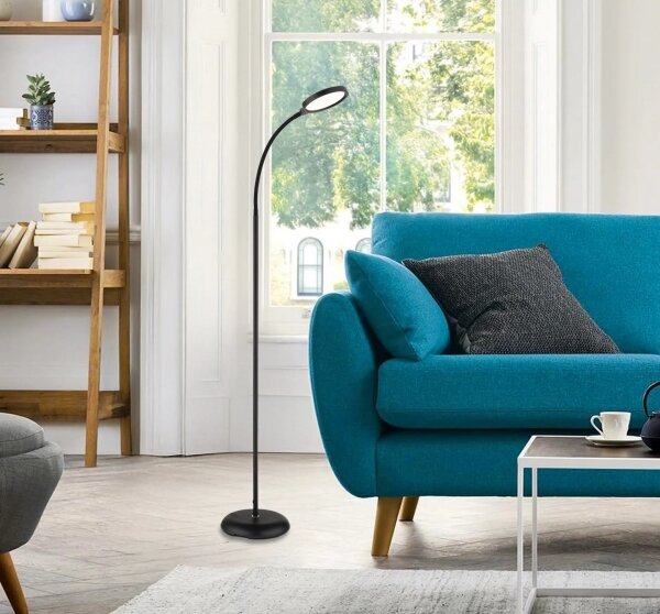 Globo 58503S - LED Stmívatelná dotyková stojací lampa KALDERON LED/8W/230V černá