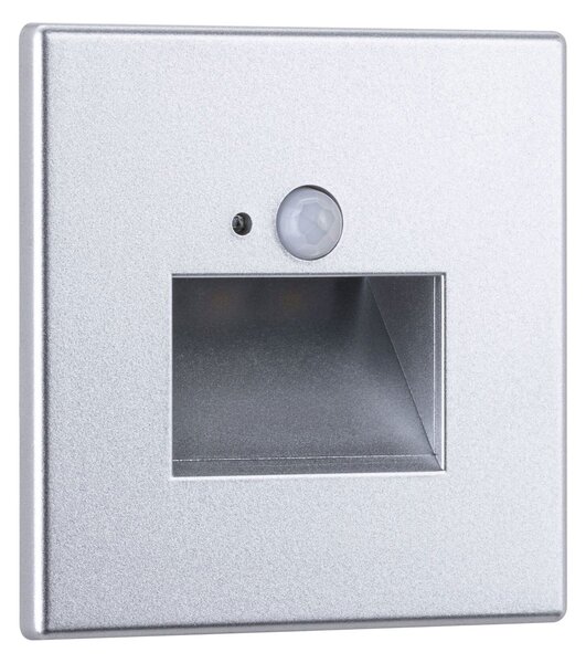 P 93134 LED vestavné svítidlo do zdi Edge Quadro hranaté se senzorem 8x8cm 1,2W 230V 2700K matný chrom - PAULMANN