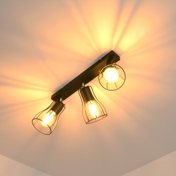 LED Bodové svítidlo TUBE II 3xE27/15W/230V černá