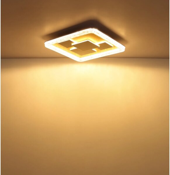 Globo 48476-40 - LED Stropní svítidlo LORAINE LED/40W/230V 48,8x48,8 cm zlatá