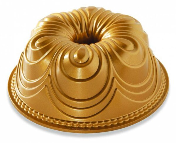 Forma na bábovku Chiffon zlatá Nordic Ware (Barva- zlatá, litý hliník)
