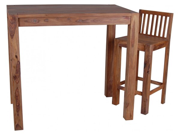 Barový jídelní stůl 120x110x80 z indického masivu palisandr