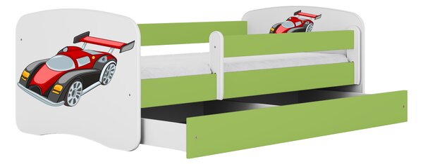 Kocot kids Dětská postel Babydreams závodní auto zelená, varianta 70x140, bez šuplíků, bez matrace