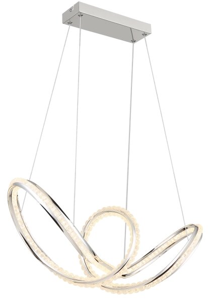 Globo 67440H - LED Stm lustr na lanku EVANGELINE LED/45W/230V lesklý chrom+DO