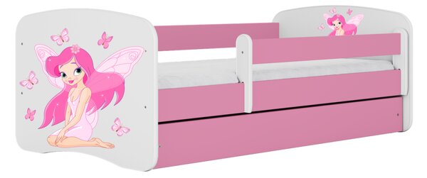 Kocot kids Dětská postel Babydreams víla s motýlky růžová, varianta 70x140, bez šuplíků, bez matrace