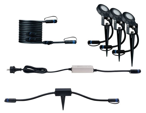 P 5028 Plug & Shine set Smart Home Zigbee 3.0 LED bodové zahradní světlo Sting IP67 3000K 3x6W 75VA antracit - PAULMANN