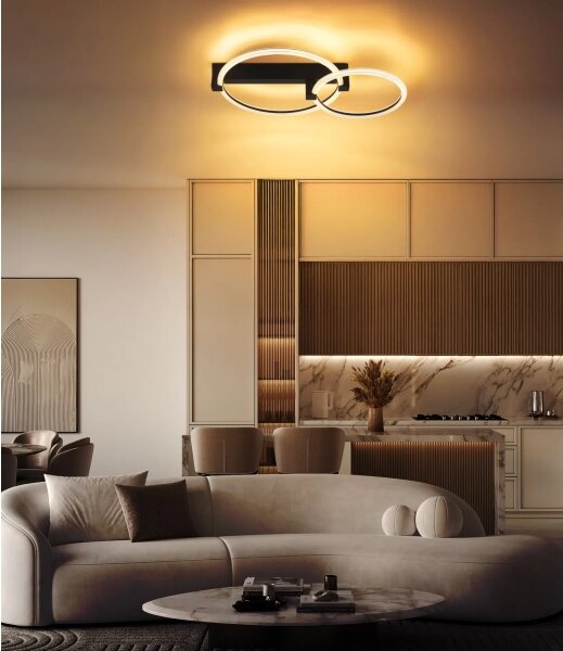 Globo 48050D1S - LED Stropní svítidlo FLETCHER LED/24W/230V 3000K 58x38 cm černá