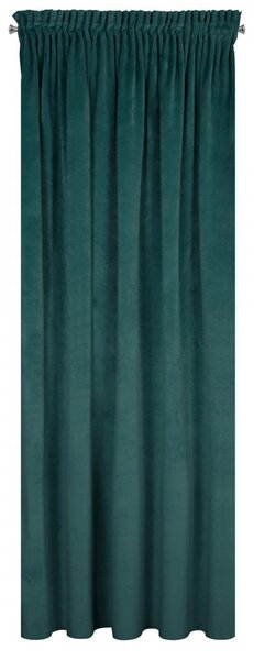 ZATEMŇOVACÍ ZÁVĚS NA PÁSCE VILLA 140X270 CM TMAVĚTYRKYSOVÁ
