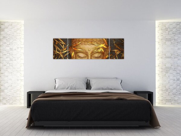 Obraz - Zlatý Buddha (170x50 cm)