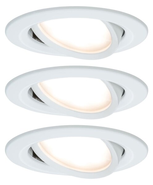 P 5140 Smart Home Zigbee set Smart Home Zigbee 3.0 vestavné svítidlo Nova Coin + Zigbee Cephei výklopné kruhové 84mm 50° Coin 3x6W 230V 2700K bílá mat - PAULMANN