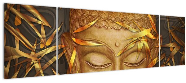 Obraz - Zlatý Buddha (170x50 cm)