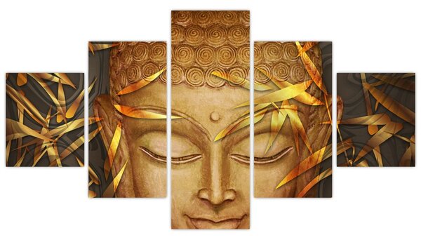 Obraz - Zlatý Buddha (125x70 cm)