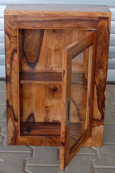 Nástěnná skříňka do koupelny Nela 40x60x15 z indického masivu palisandr