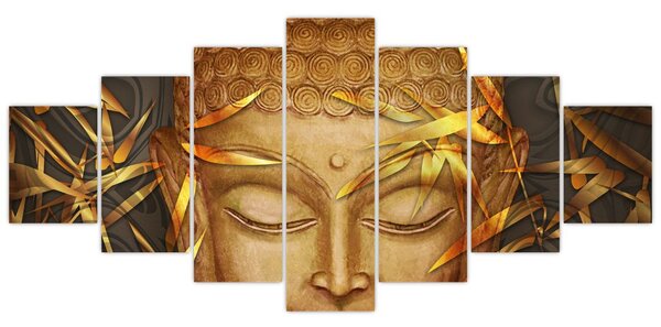 Obraz - Zlatý Buddha (210x100 cm)