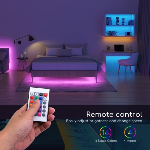 Aigostar - LED RGB Stmívatelný pásek 3m LED/24W/12/230V IP65 + DO
