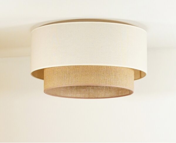 Duolla - Stropní svítidlo BOHO 1xE27/15W/230V pr. 45 cm béžová/hnědá