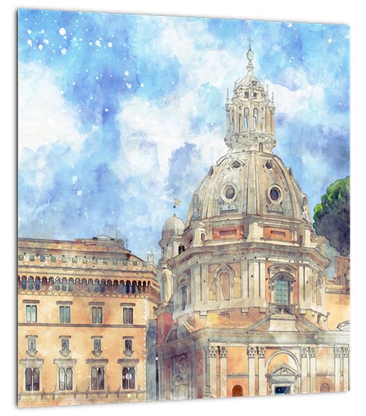 Obraz - Kostel Santa Maria di Loreto, Řím, Itálie (30x30 cm)