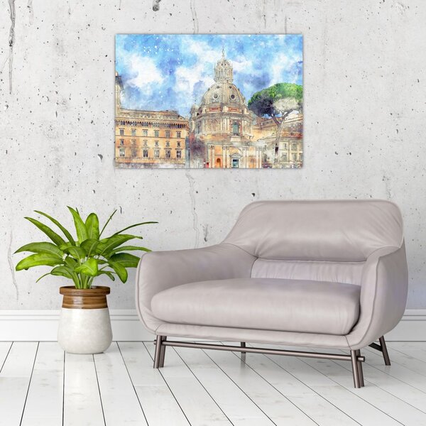 Obraz - Kostel Santa Maria di Loreto, Řím, Itálie (70x50 cm)