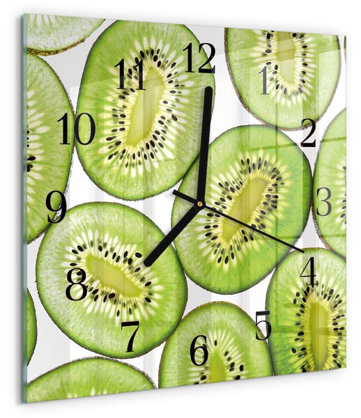 Skleněné hodiny na stěnu Kiwi zskc-30x30-00183644