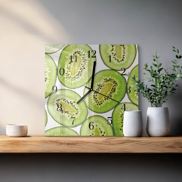 Skleněné hodiny na stěnu Kiwi zskc-30x30-00183644