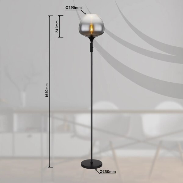 Globo 15548S2 - Stojací lampa MAXY 1xE27/40W/230V černá