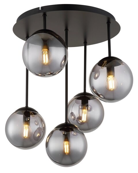 Globo 47441-5S - Přisazený lustr HARMON 5xE14/25W/230V černá