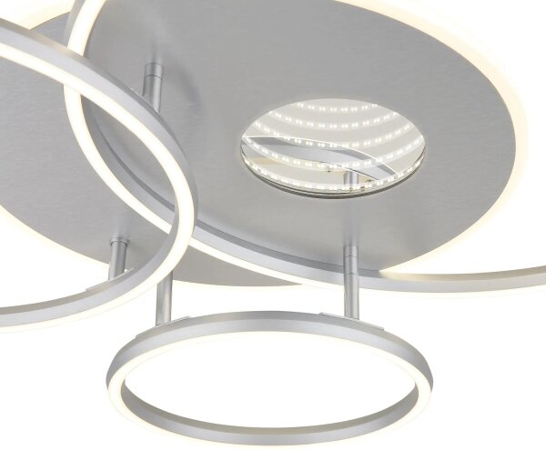 Globo 48466-54A-LED Stm stropní svítidlo INVERTINA 54W/230V 90x70 cm stříbrná+DO