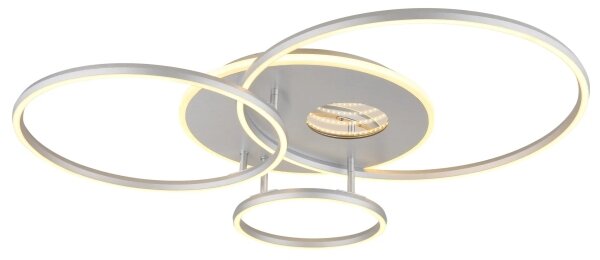 Globo 48466-54A-LED Stm stropní svítidlo INVERTINA 54W/230V 90x70 cm stříbrná+DO
