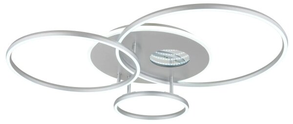 Globo 48466-54A-LED Stm stropní svítidlo INVERTINA 54W/230V 90x70 cm stříbrná+DO