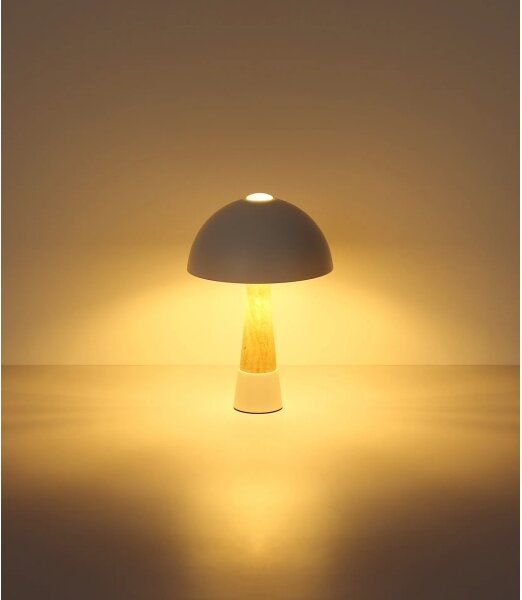 Globo 51070122 - Stolní lampa PAULIN 1xE27ILLU/40W/230V béžová