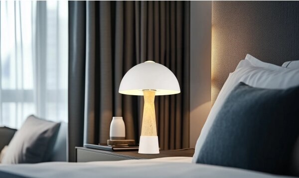 Globo 51070122 - Stolní lampa PAULIN 1xE27ILLU/40W/230V béžová