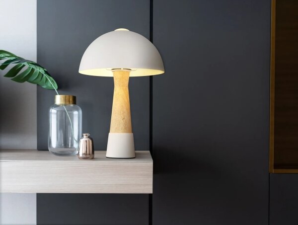 Globo 51070122 - Stolní lampa PAULIN 1xE27ILLU/40W/230V béžová
