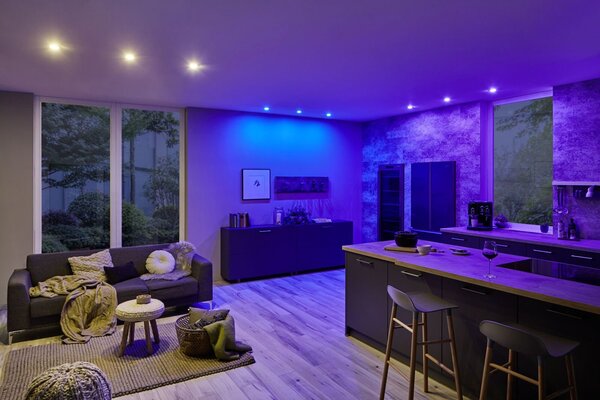 P 5182 Startovací sada Smart Home smik Gateway + 3x LED Modul vestavné svítidlo RGBW - PAULMANN