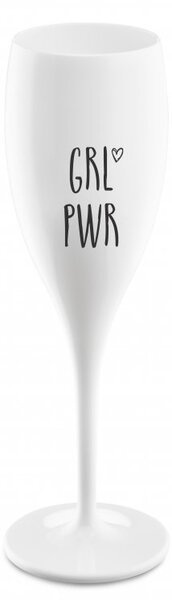 CHEERS NO.1 GRL PWR sklenice na sekt 100ml KOZIOL, bílá (Barva-bílá)