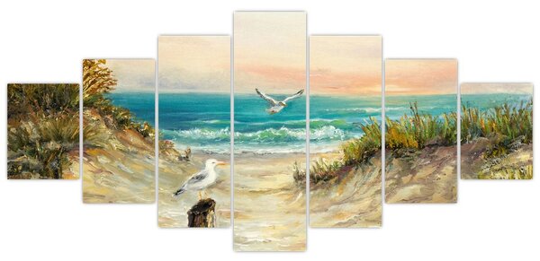 Obraz - Písečná pláž (210x100 cm)