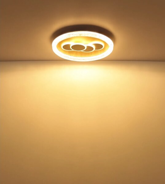 Globo 48476-40R - LED Stropní svítidlo LORAINE LED/40W/230V pr. 49,5 cm zlatá